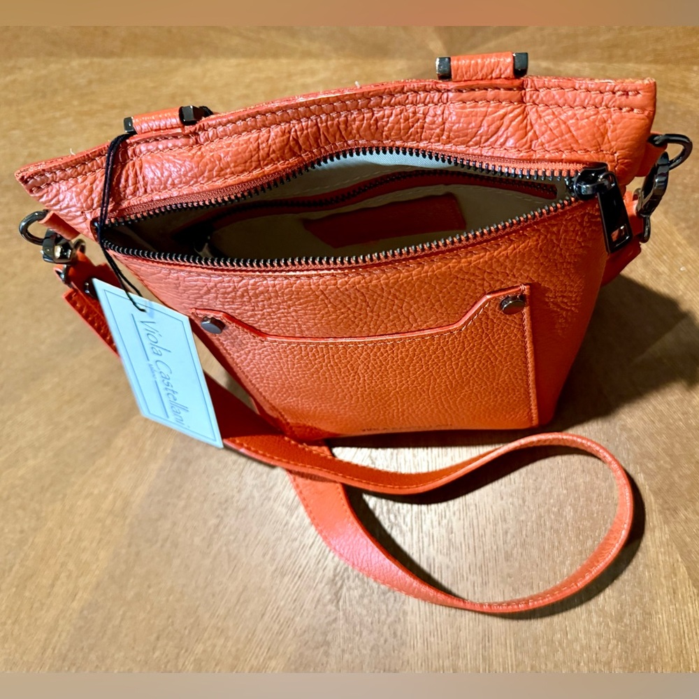 Viola Castellani Small Leather Crossbody Bag - Picture 3 of 16